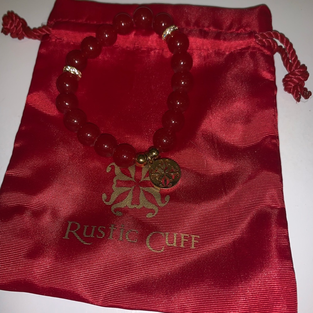 Red Rustic Cuff Bracelet